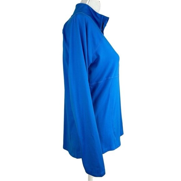 The North Face Women's Blue 1/4 Zip Pullover Long Sleeve Activewear Top M/C38 - Picture 2 of 14